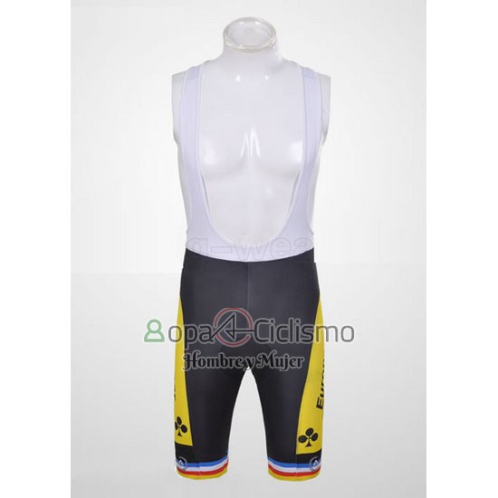 Europcar Lider Ropa Ciclismo Culotte Corto 2011 Hombre Mangas Cortas AMarillo